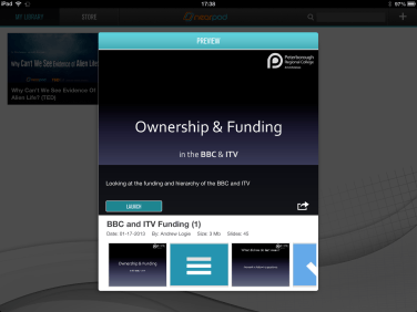 Opening a presentation