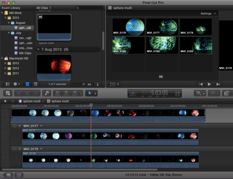 synchronising clips in multicam precision editor