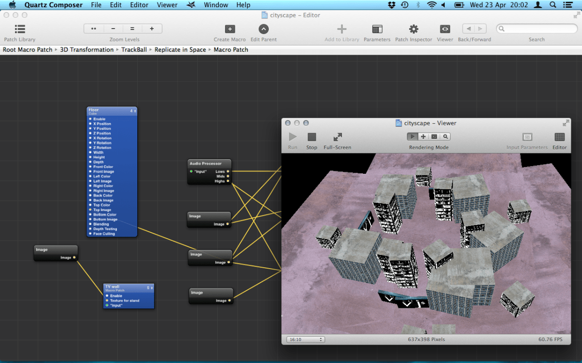 Expanded audio-reactive city