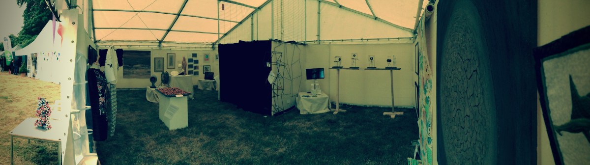 Panoramic image inside tent